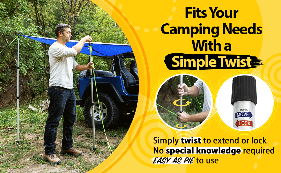 Everbeam Telescopic Tarp Pole