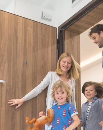 Family enjoying Newhouse Hardware Product