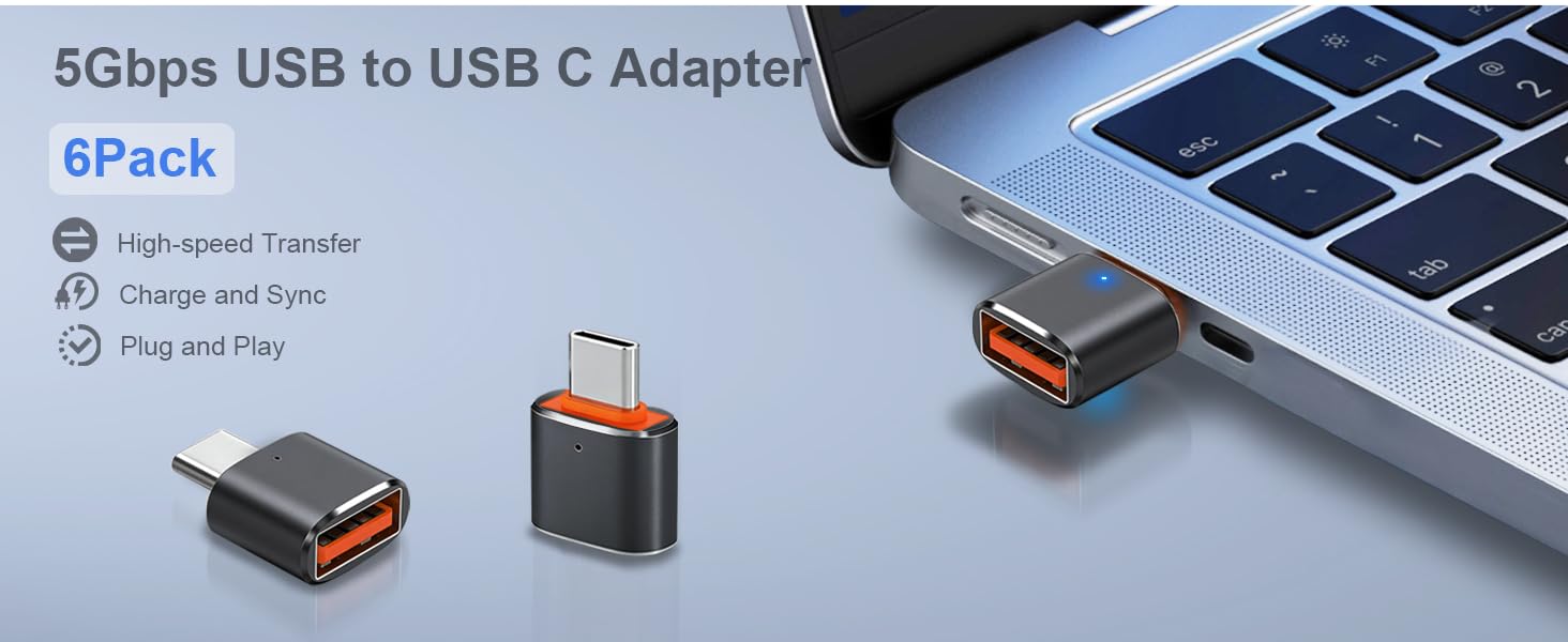 USB C to USB Adapter USB C Male to USB 3.0 Female OTG Adapter