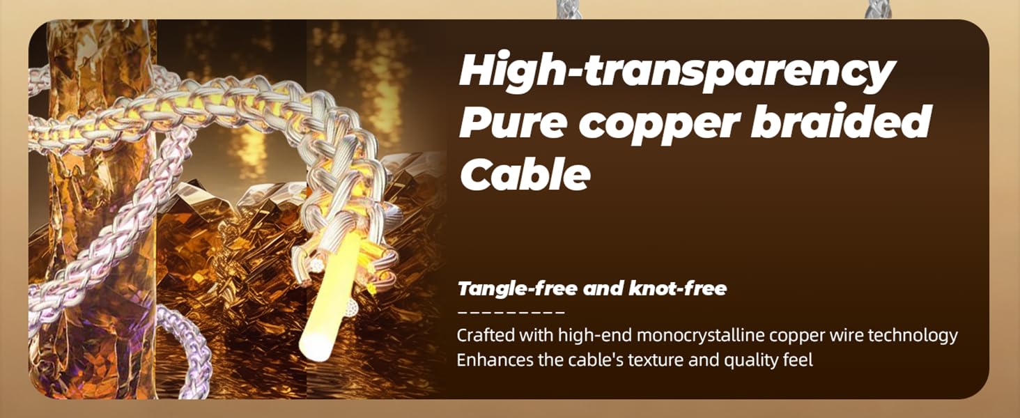High-transparencyPure copper braidedCable