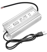 4.6A 110W 24 Volt LED Power Supply, 110V AC to 24V DC Converter, Waterproof IP67 Driver Low Volta...
