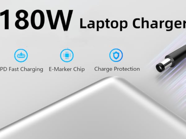 180w laptop charger compatible with dell dock charger