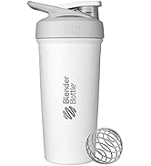 BlenderBottle Strada Shaker Cup Insulated Stainless Steel Water Bottle with Wire Whisk, 24-Ounce,...