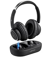 LEVN Wireless Headphones for TV, TV Headphones Wireless for Seniors with Transmitter Charging Bas...