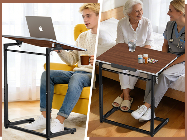 Adjustable-angle side table