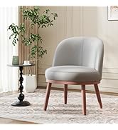 MALOL Accent Chair Set of 1, PU Leather Mid-Century Modern Chair for Small Space, Comfy Upholster...