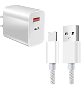 VEWIOR 20W Dual-Port Fast Charger Block for iPhone 16/15/14/13, USB C Wall Charger with PD & QC 3...