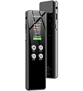 128GB Digital Voice Recorder for Lectures Meetings - MECHEN 1536Kbps Voice Activated Recording De...