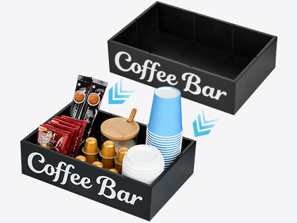 wooden coffee organizer