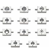Growlush 11 Pairs Wire Rope Swaging Dies Set for YQK-70, Includes 7 Pairs for Aluminum Ferrule (3...