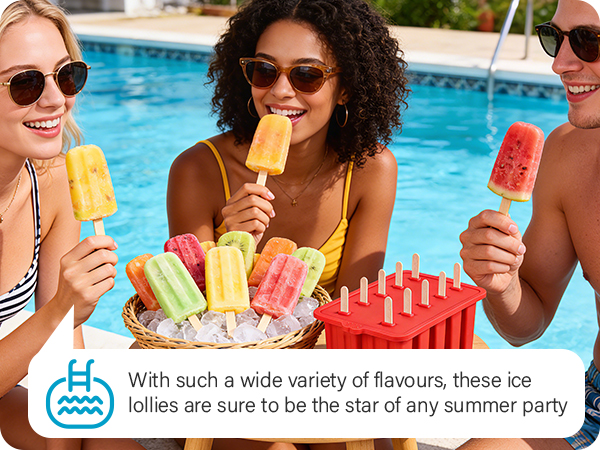 Various flavors of ice pops can be made, including fruit and milk flavors, etc.