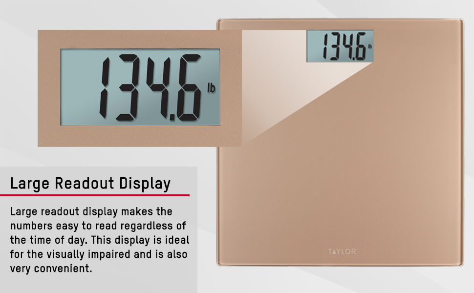 Taylor Digital Bathroom Scale Display