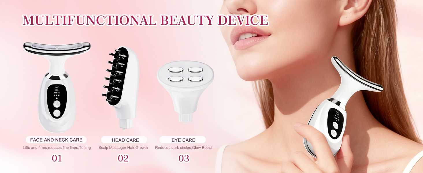 Multi-Functional-Red-Light-Therapy-for-Face and Neck-Eye-Head Massager