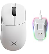 DeLUX M500 PRO Wireless Ergonomic Gaming Mouse, 58.5g Lightweight, 8000Hz Polling Rate, RGB Charg...