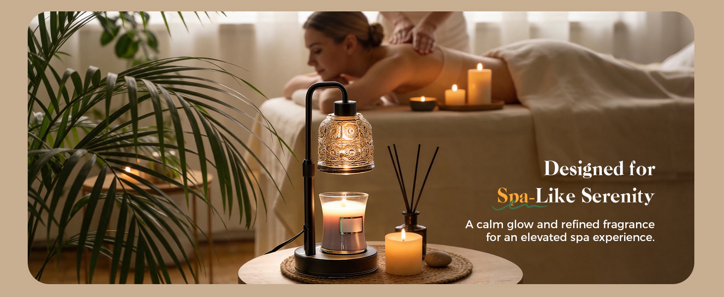 modern dimmable 3 wick candle warmer timer heat wax melt lamp cozy home essential adjustable height