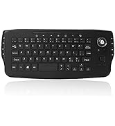 Docooler 2.4GHz Wireless Keyboard w/Trackball Mouse Scroll Wheel Remote Control Plug and Play w/U...