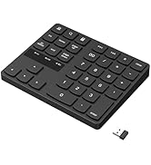 RaceGT Wireless Number Pad, Numeric Keypad Ultra-Silent Rechargeable 2.4G 35 Keys for Laptop,Desk...