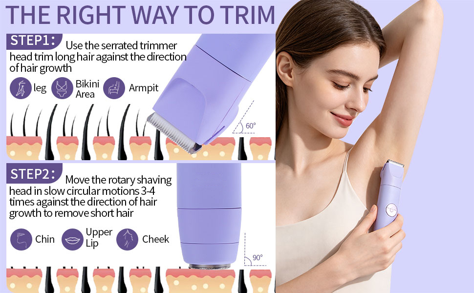 3-IN-1 Bikini Trimmer Electric Razors for Women