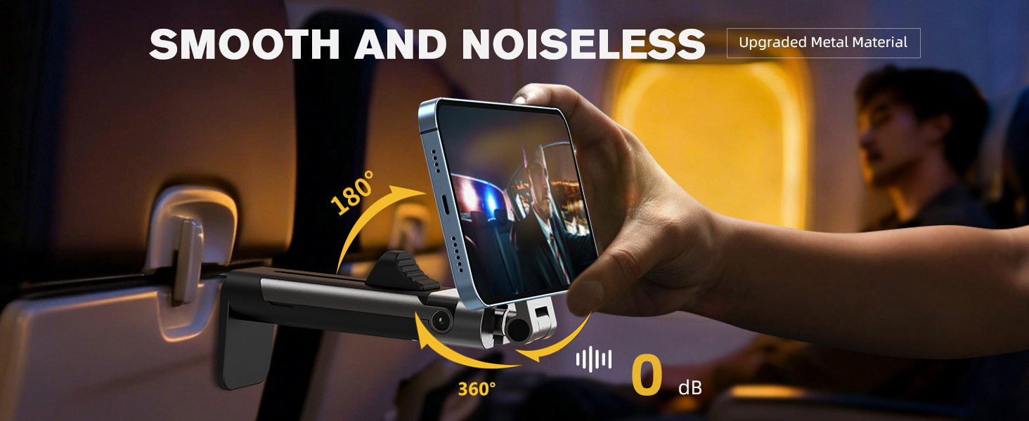 silient rotation magnetic phone holder for plane