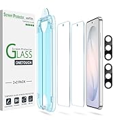 amFilm Auto-alignment OneTouch for Samsung Galaxy S26+ Plus 6.7'' Screen Protector + Camera Lens ...