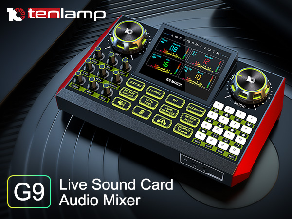 audio mixer sound board live sound card soundboard for pc podcast mixer