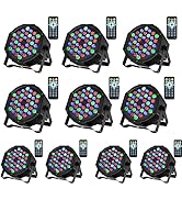 Litake DJ Par Lights, RGB 36 LED Stage Lights Sound Activated,Remote &amp; DMX Controlled LED Uplight...