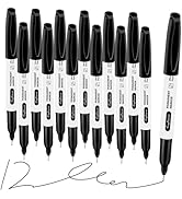 craftinova Black Ultra Fine Point Permanent Markers, Extra Fine Tip, Quick Drying and Waterproof,...