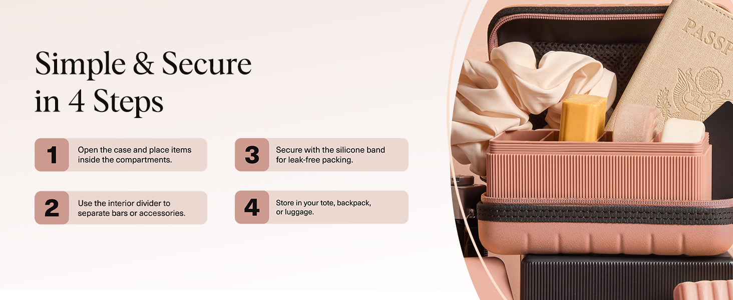 Kitsch 4-Compartment Travel Soap Case