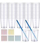 Gartful Resin Mixing Cups and Sticks, 110 Packs Epoxy Measuring Cups Kit - 60PCS 50ml Disposable ...