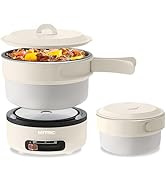 HYTRIC Electric Cooker, 2L Portable Electric Cooker with Foldable Handle, Non-Stick Electric Cook...