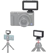 Kiwifotos Mini LED Video Light for Sony ZV-E10 II ZVE10 ZV-1F ZV1F ZV-1 II ZV1 ZV1II A6000 A6100 ...
