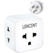 LENCENT EU to US Plug Adapter, European to USA Outlet Adaptor, Travel from Europe to American Out...