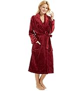 HEARTNICE Womens Fleece Robes, Soft Plush Long Bathrobe, Thick Kimono Robes for Womens, Warm Hous...