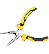 DOWELL Needle Nose Pliers Long Nose Pliers 8 Inch with Wire Cutter for Jewelry Nickel Chromium St...