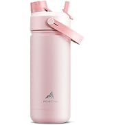 POWCAN 18 oz Insulated Water Bottle with 2-in-1 Straw and Spout Lid, Keep Cold 24H, Leak-Proof, F...