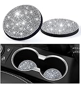 Tyhaui 2 Pack Bling Car Cup Holder Coasters, 2.75 Inch Full Crystal Rhinestone Car Cup Holder Ins...