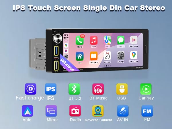 single din radio