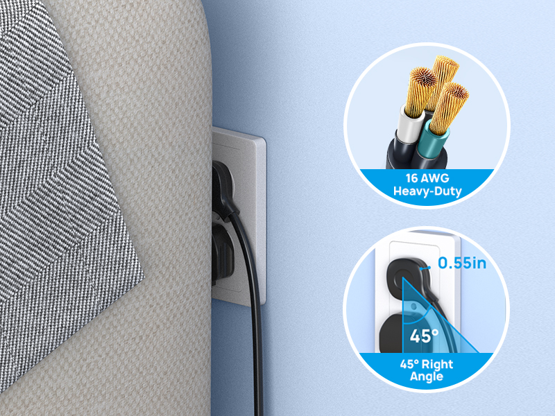 flat plug power strip