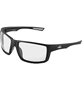 Bullhead Safety Eyewear BH2661AF Sawfish, Matte Black Frame/Temple, Clear Anti-Fog Lens, Gray Tpr...