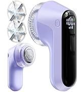 Fabric Shaver, Rechargeable Lint Shaver with Digital Display, Electric Portable Sweater Shaver wi...