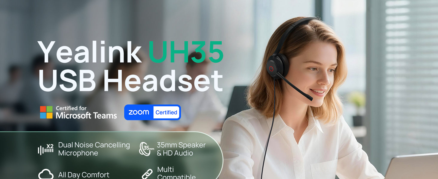 UH35 usbc headset with microphone
