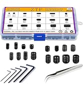 ZTF 530Pcs Metric Set Screw Assortment Kit, M3/4/5/6/8 Grub Screws Internal Hex Drive Set Screws ...