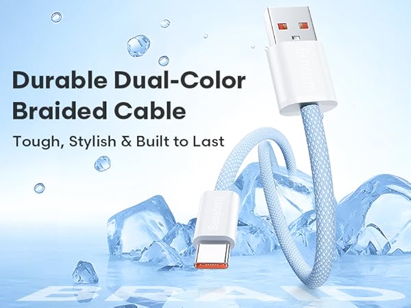 Durable Dual-Color Braided Cable Tough, Stylish &amp; Built to Last 2