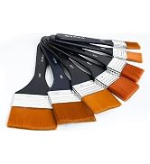 EORTA Set of 7 Flat Art Paint Brushes Assorted Size Nylon Painting Brushes for Acrylic, Oil, Pain...