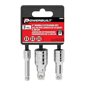 Powerbuilt 3 Piece 3/8" Drive Wobble Socket Extension Bar Set