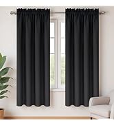 Deconovo Black Out Curtains 63 Inches Long for Living Room and Bedroom | Blackout Curtains, Windo...