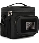 FlowFly Tactical Lunch Bag Large Insulated Lunch Box Cooler Tote for Men, Women with MOLLE/PALS W...