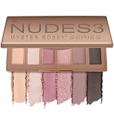 MYSTER ROSEY Nudes Series Mini Eyeshadow Palette, Matte &amp; Shimmer Finish, Pink, Lavender &amp; Black ...