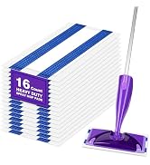 HOMEXCEL Multi-Layer Dry Floor Mop Pads Compatible with Swiffer WetJet-All Purpose Multi Surface ...