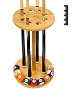 Jolensoy Pool Stick Holder Floor Stand - Round Billiard Cue Rack Pool Table Accessories Holds 8 P...